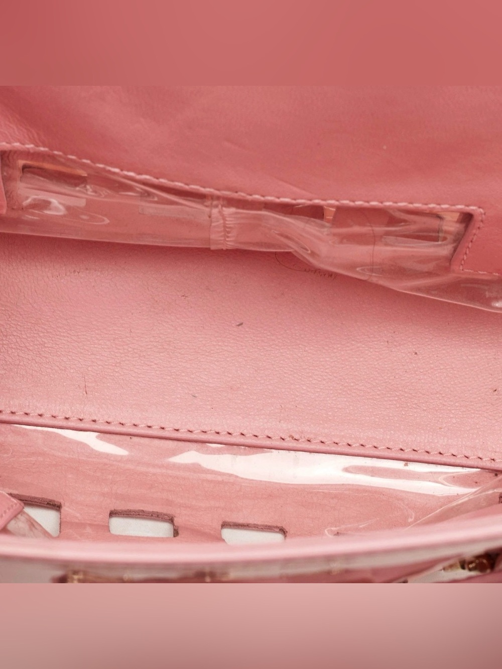 Versace Pink Patent Leather Medusa Cutout Satchel Crossbody Bag Golden Hardware - Picture 8 of 16